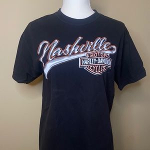Nashville Harley Davidson Short Sleeve T-Shirt Boswell's Medium M Fits Small